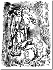 Wilhelm Buschs Zeichnung vom asketischen Eremiten Antonius